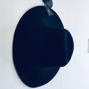 Navy Blue Large Brim Wool Hat (New w/ Tags)